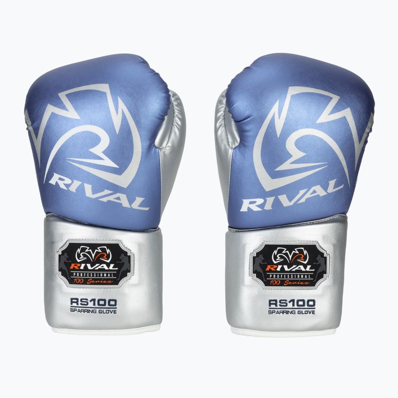 Rival RS100 Professional blau/silberne Boxhandschuhe 2