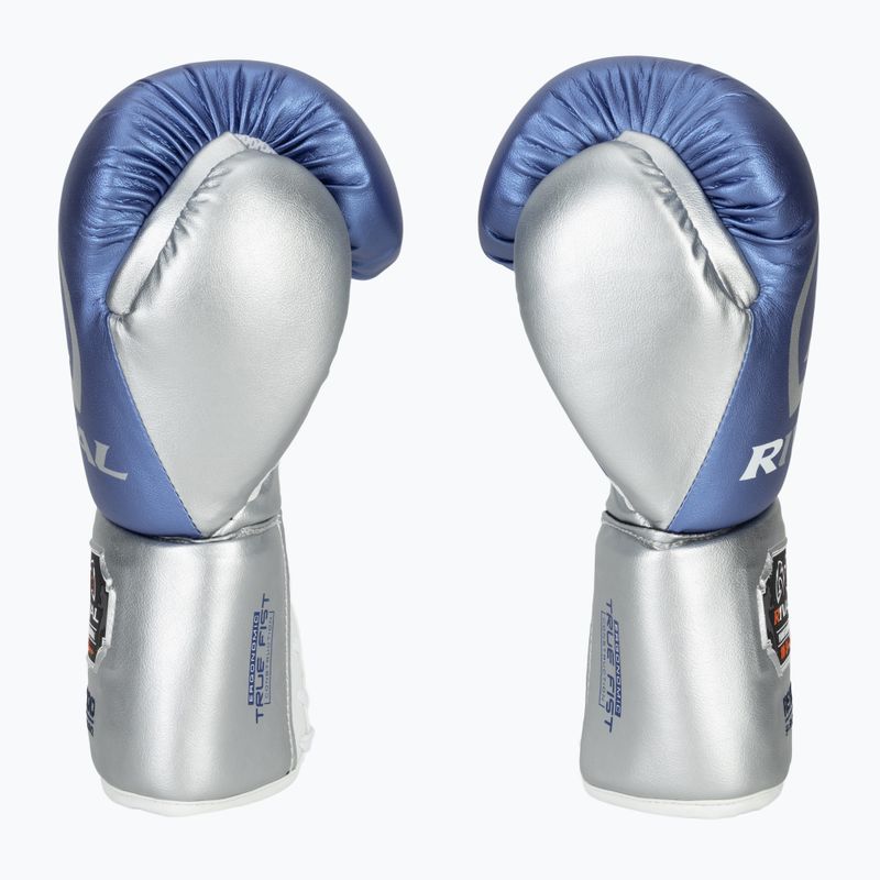 Rival RS100 Professional blau/silberne Boxhandschuhe 4