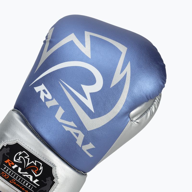 Rival RS100 Professional blau/silberne Boxhandschuhe 5