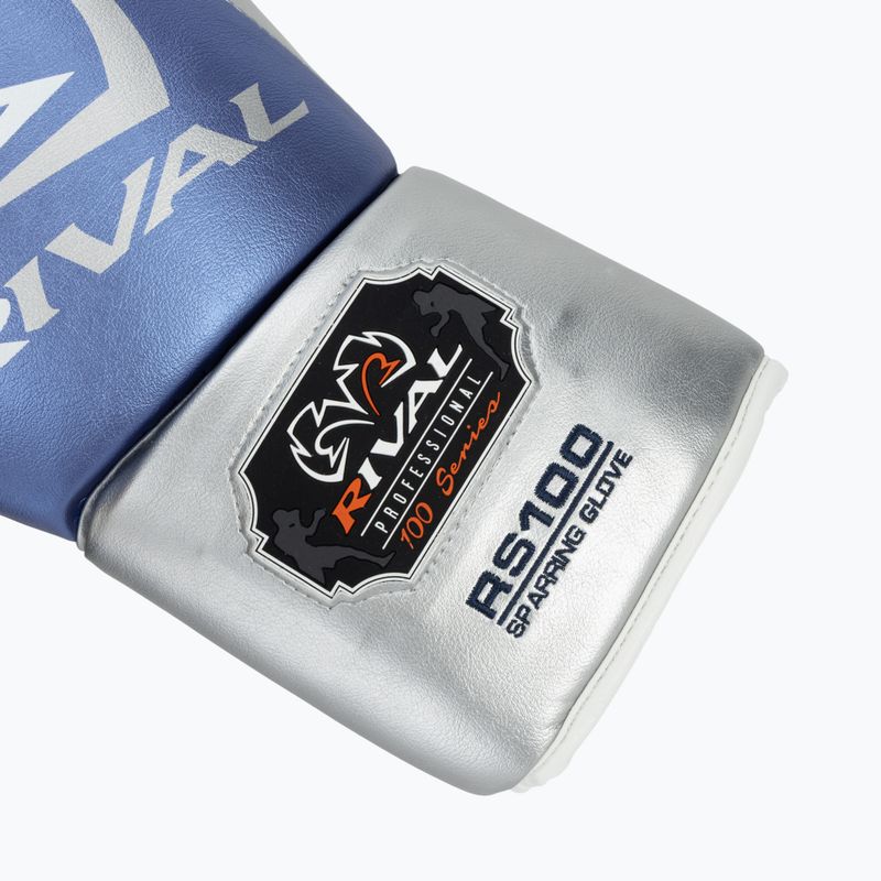 Rival RS100 Professional blau/silberne Boxhandschuhe 6
