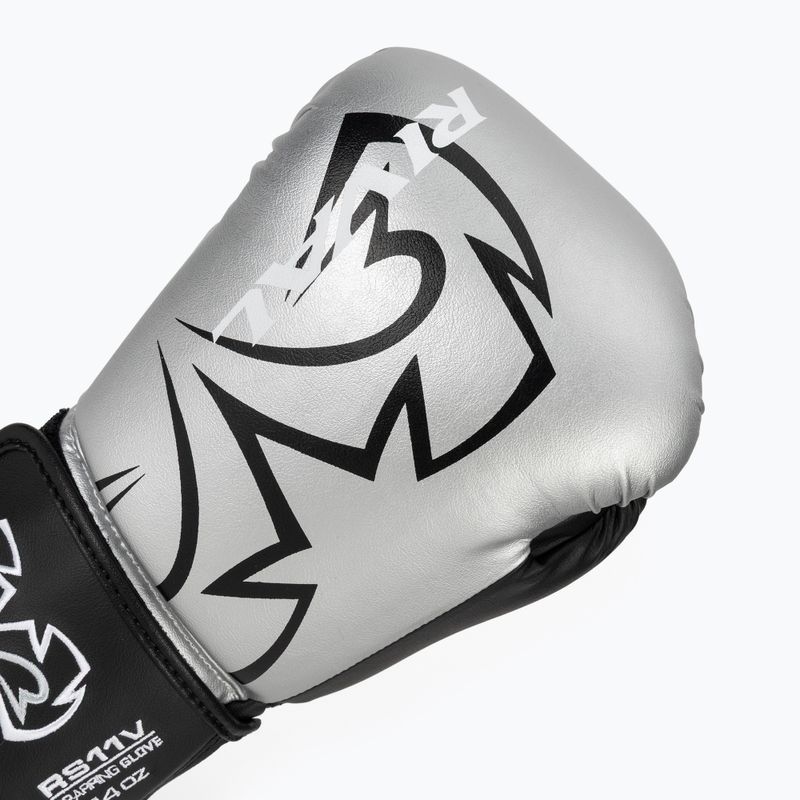 Rival RS11V Professionelle silberne Boxhandschuhe 5