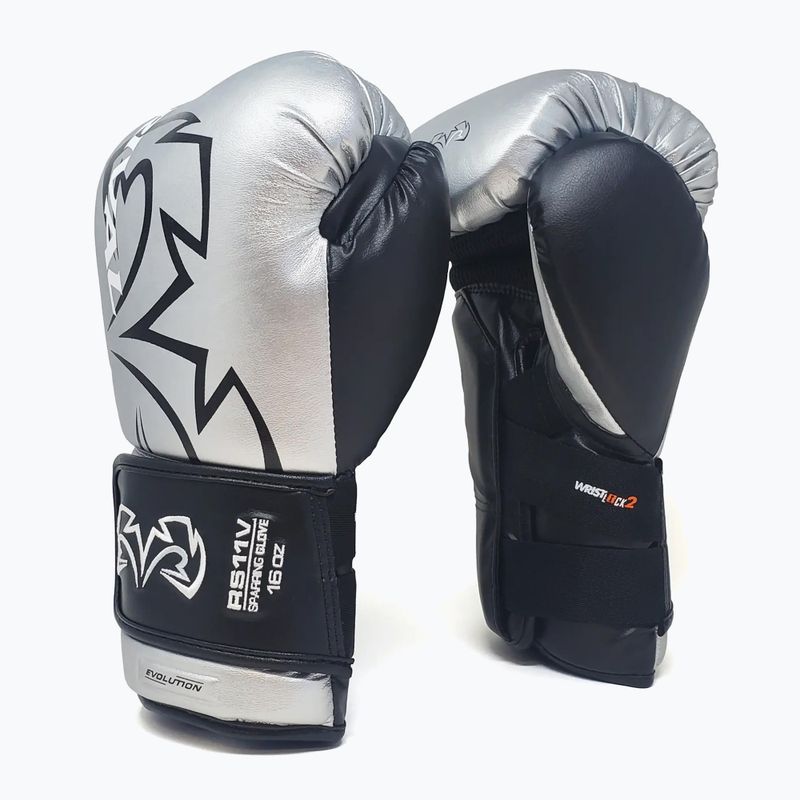 Rival RS11V Professionelle silberne Boxhandschuhe 2