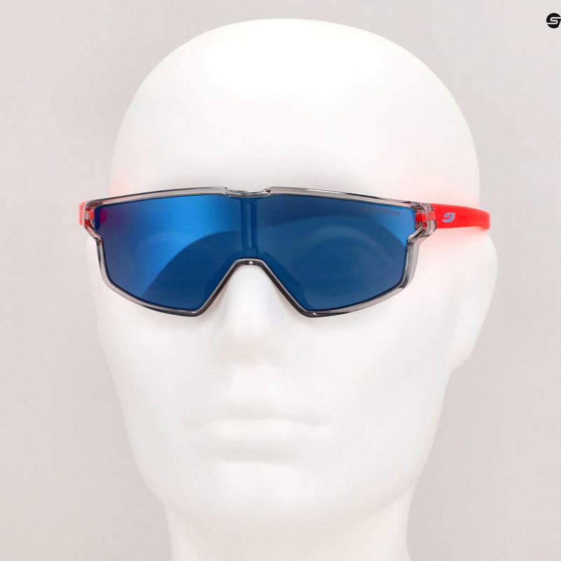 Julbo Fury Mini Spectron 3 glänzend transluzid/transluzid grau/matt fluo orange Kinderfahrradbrille 10