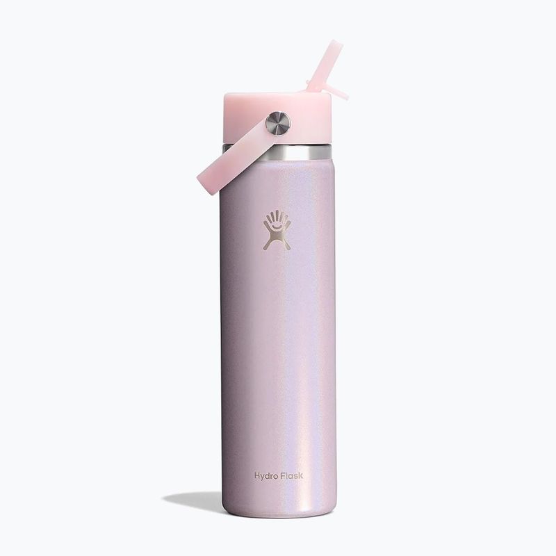 Thermosflasche Hydro Flask Wide Mouth with Flex Straw Cap 710 ml Glimmer Pink