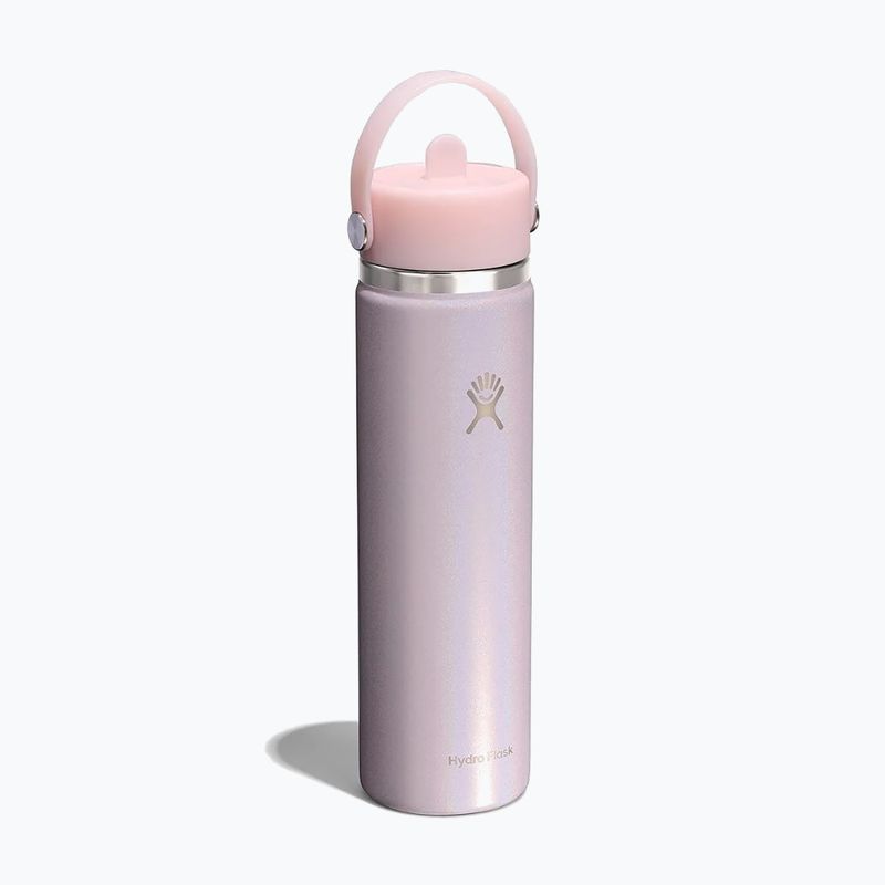 Thermosflasche Hydro Flask Wide Mouth with Flex Straw Cap 710 ml Glimmer Pink 2