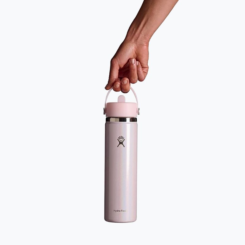 Thermosflasche Hydro Flask Wide Mouth with Flex Straw Cap 710 ml Glimmer Pink 3