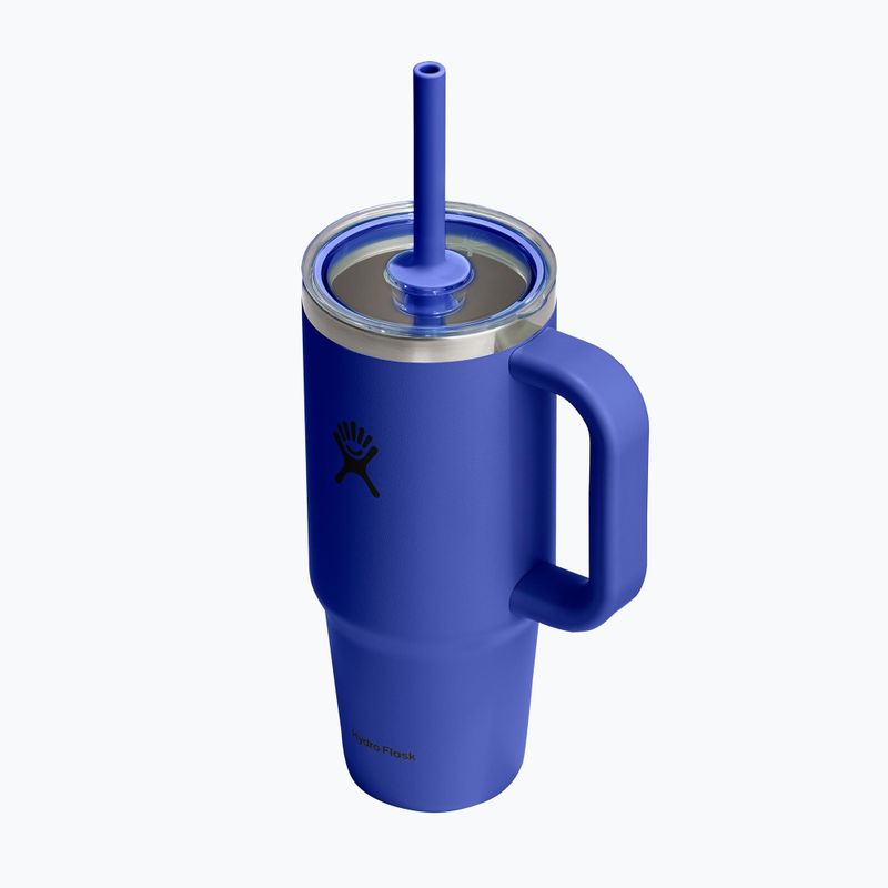 Becher Hydro Flask Travel Tumbler Clear Lid 710 ml capri blue 3