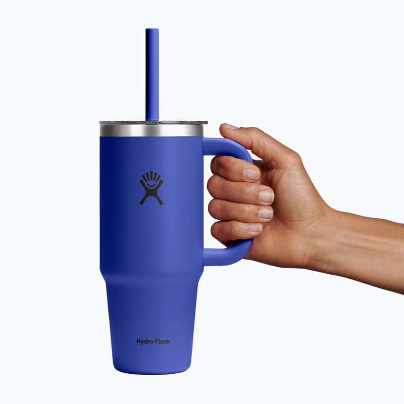 Becher Hydro Flask Travel Tumbler Clear Lid 710 ml capri blue 5