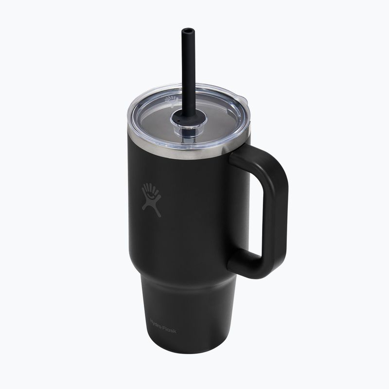 Thermobecher Hydro Flask Travel Tumbler Clear Lid black 3