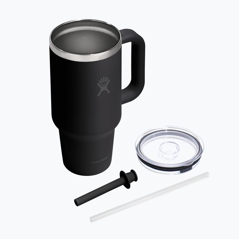 Thermobecher Hydro Flask Travel Tumbler Clear Lid black 4