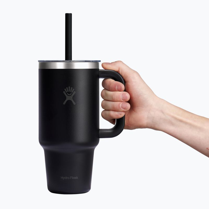 Thermobecher Hydro Flask Travel Tumbler Clear Lid black 5