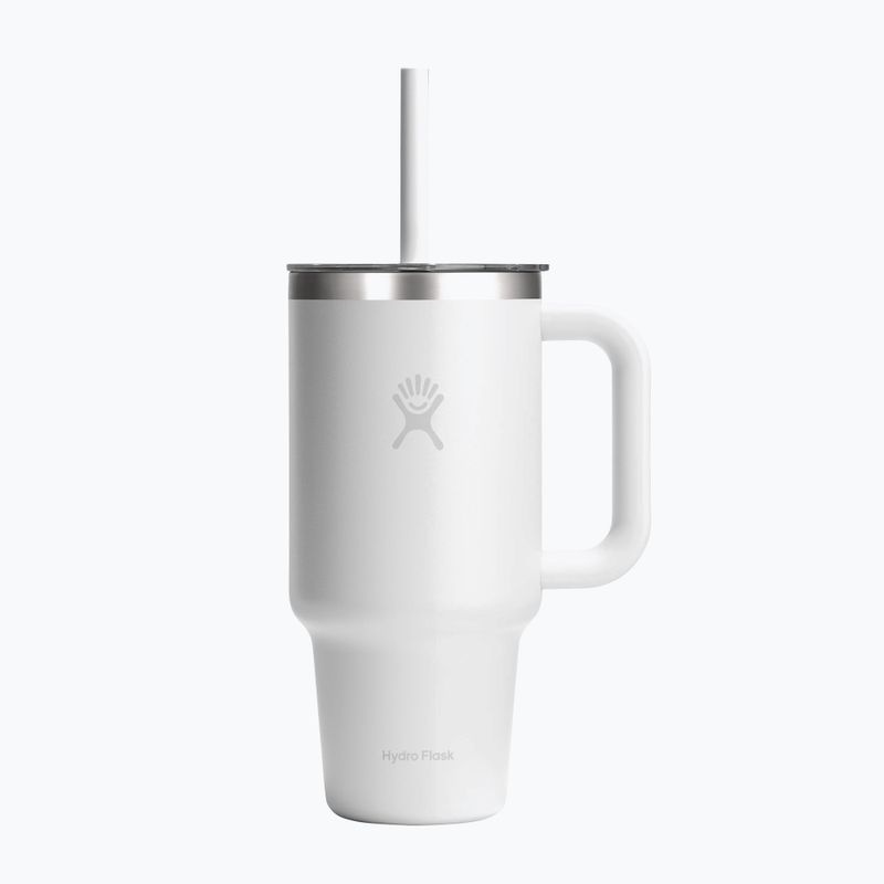 Thermobecher Hydro Flask Travel Tumbler Clear Lid white