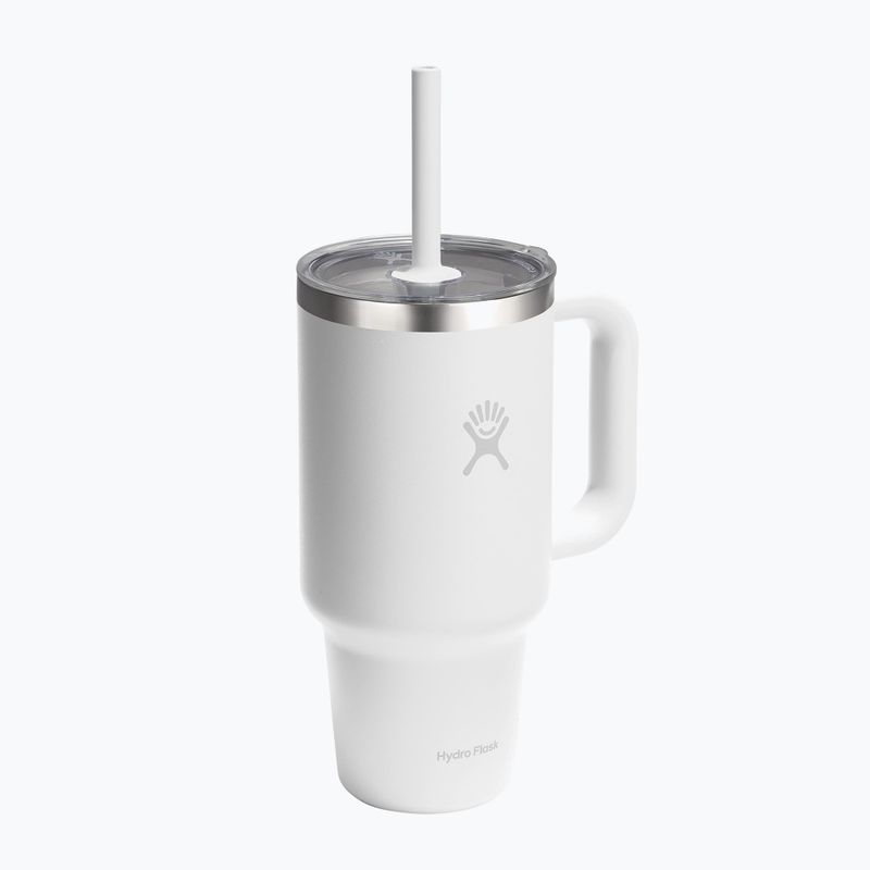 Thermobecher Hydro Flask Travel Tumbler Clear Lid white 2