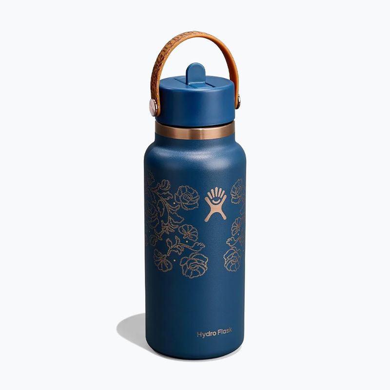 Thermoflasche Hydro Flask Wide Mouth with Flex Straw Cap 946 ml western dark blue 2