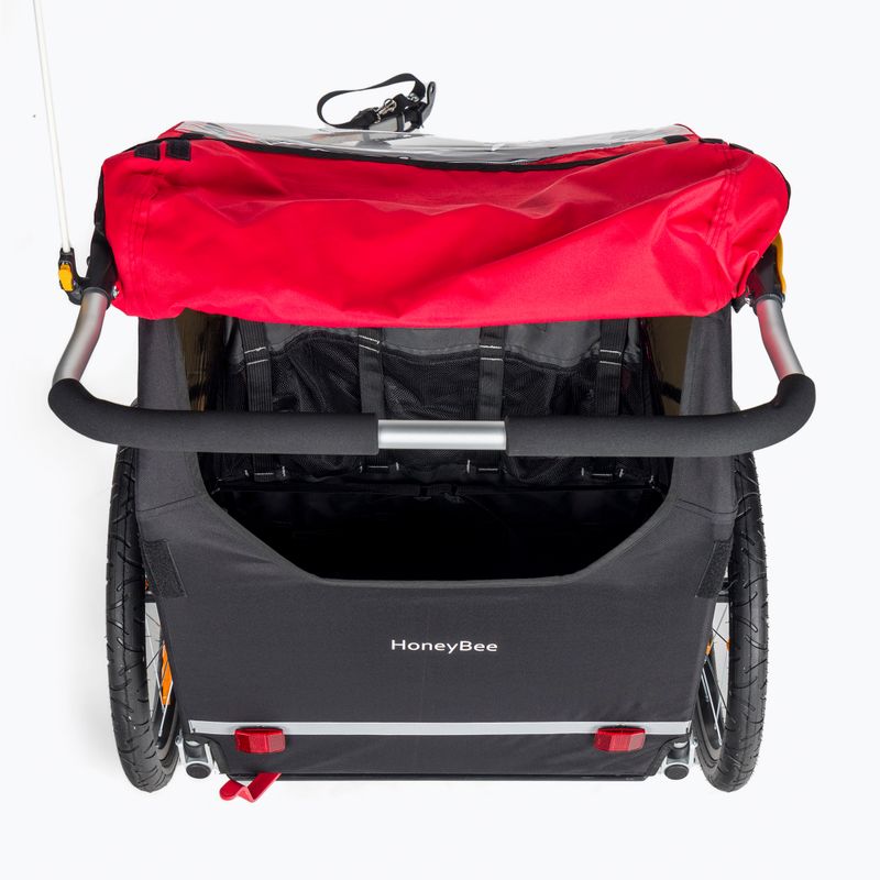 Burley Honey Bee roter zweisitziger Fahrradanhänger BU-949209 4