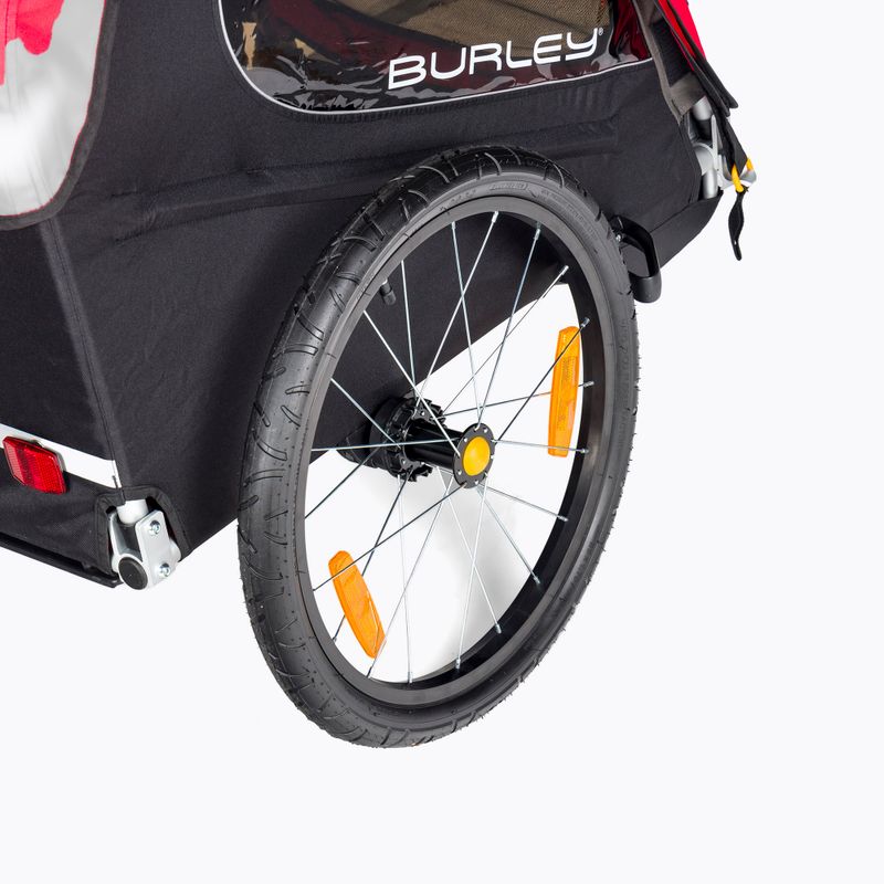 Burley Honey Bee roter zweisitziger Fahrradanhänger BU-949209 5