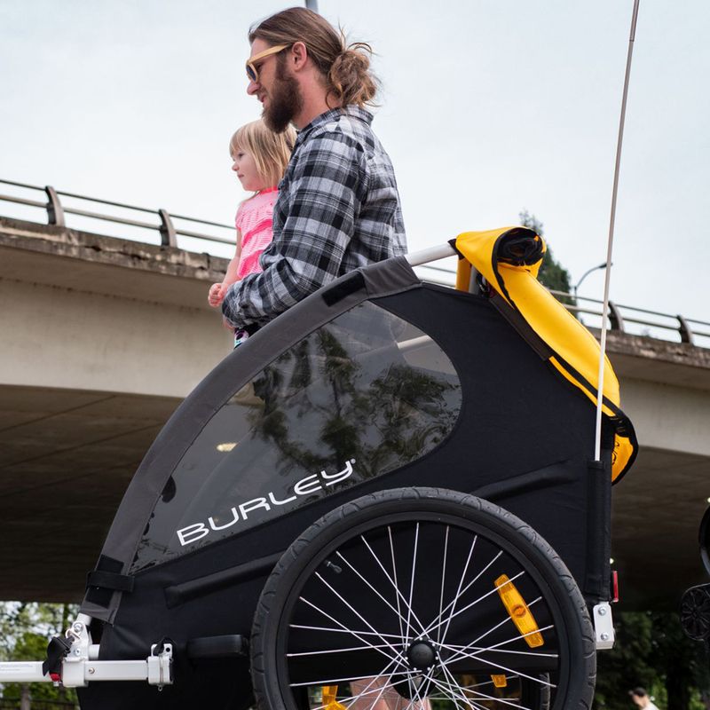 Burley Bee Doppelter Fahrradanhänger gelb BU-946206 13