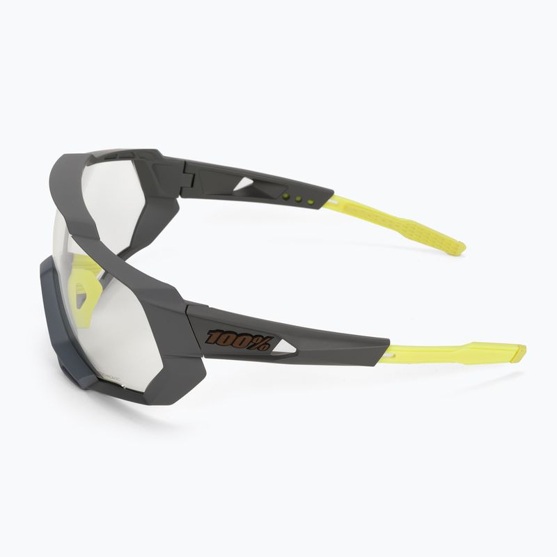 Radsportbrille 100% Speedtrap Photochromic Lens Lt 16-76% schwarz-grün STO-61023-802-01 4