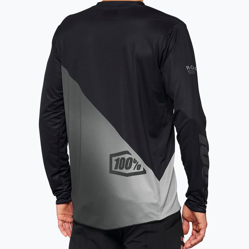 Herren-Radtrikot 100% R-Core X LS schwarz-grau STO-40000-00000 7