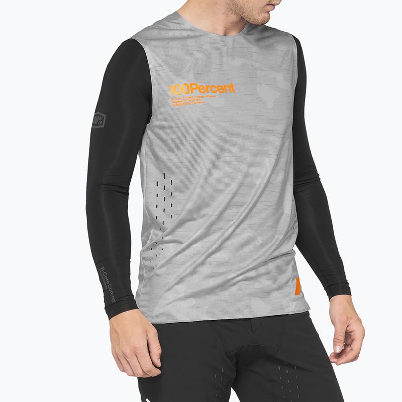 Herren Radfahren Tank Top 100% R-Core Concept Ärmellos grau camo