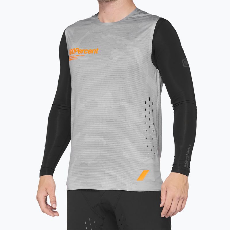 Herren Radfahren Tank Top 100% R-Core Concept Ärmellos grau camo 2