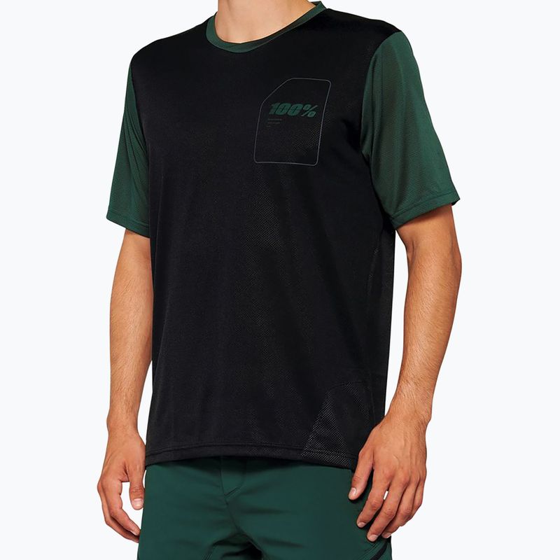 Herren 100% Ridecamp Radtrikot schwarz-grün