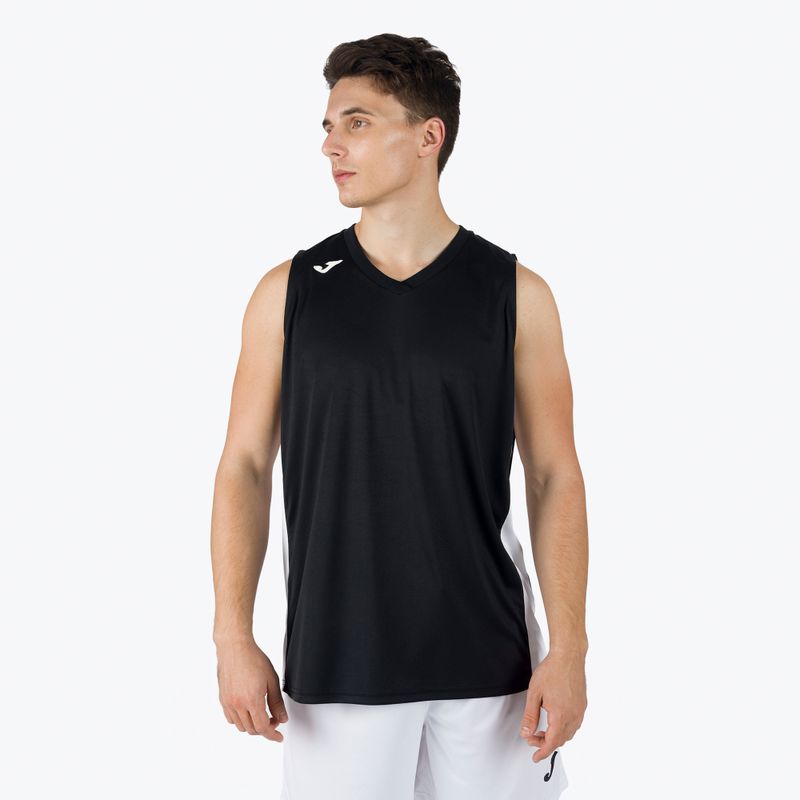 Herren Basketball Trikot Joma Cancha III schwarz und weiß 101573.102