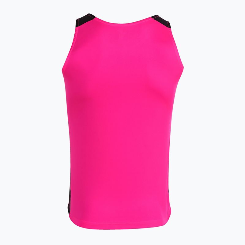 Herren Joma Record II fluor rosa/schwarzes Lauftank-Top 8