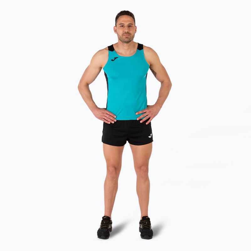 Men's Joma Record II Tank Top türkis/schwarz Laufshirt 2