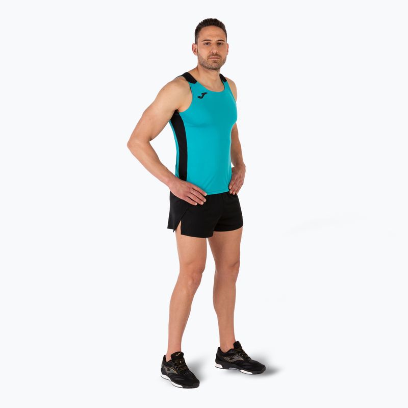 Men's Joma Record II Tank Top türkis/schwarz Laufshirt 4