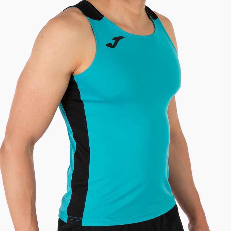 Men's Joma Record II Tank Top türkis/schwarz Laufshirt 5