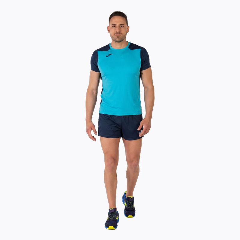 Herren Joma Record II fluor türkis/navy Laufshirt 14