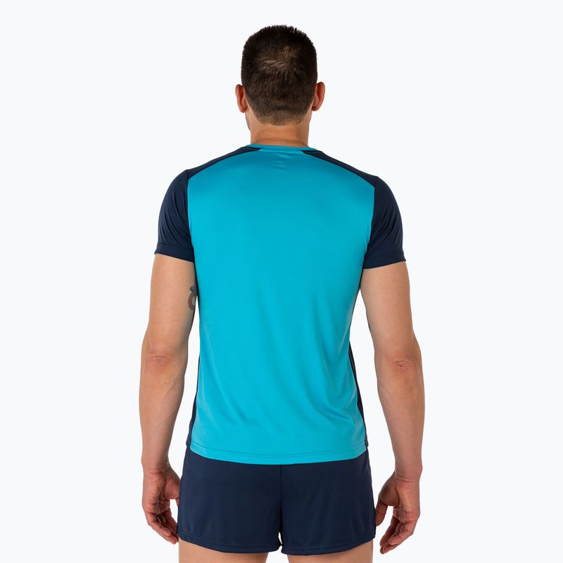 Herren Joma Record II fluor türkis/navy Laufshirt 3