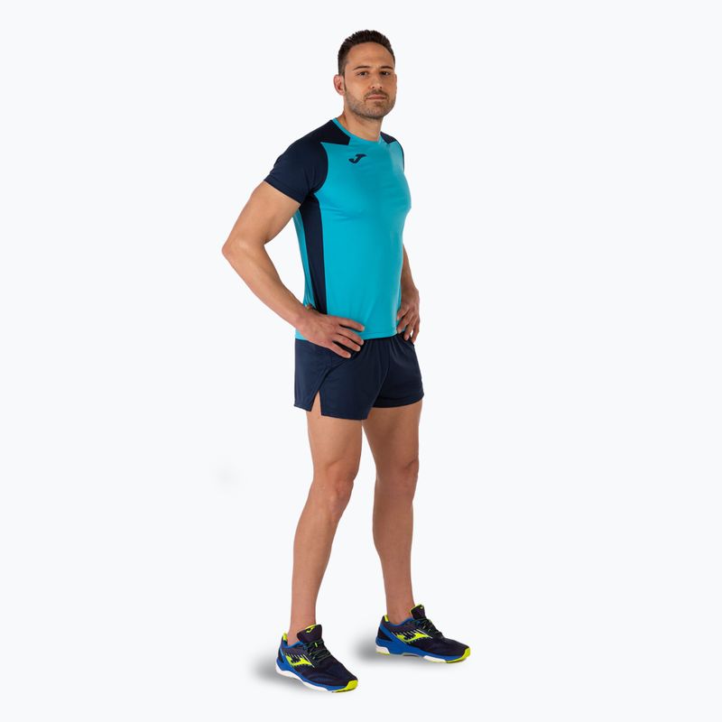 Herren Joma Record II fluor türkis/navy Laufshirt 7