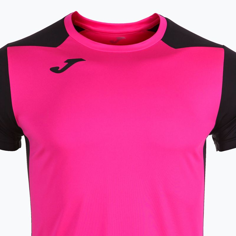 Herren Joma Record II fluor rosa/schwarzes Laufshirt 11
