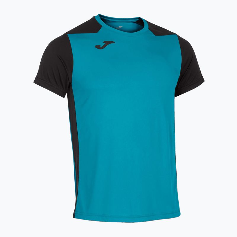 Herren Joma Record II türkis schwarzes Laufshirt 9