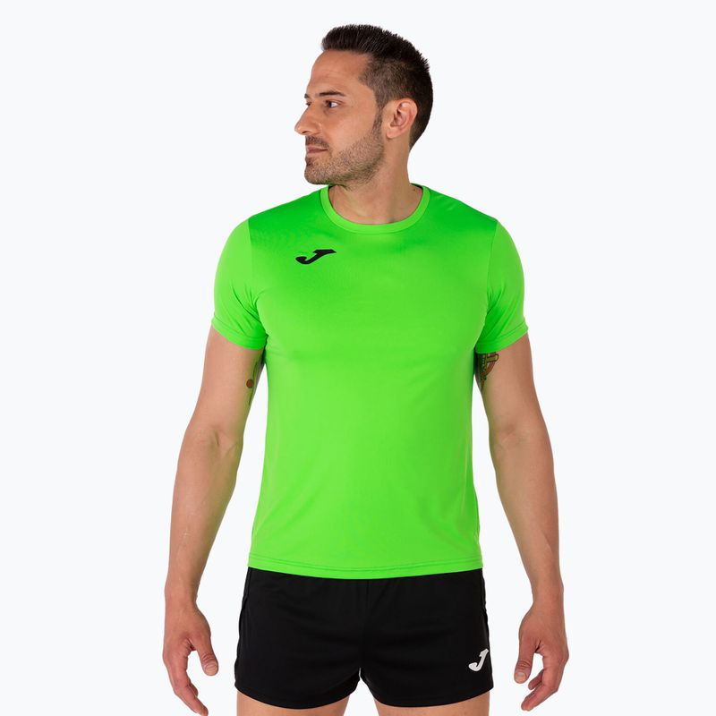 Herren Joma Record II Fluor grünes Laufshirt