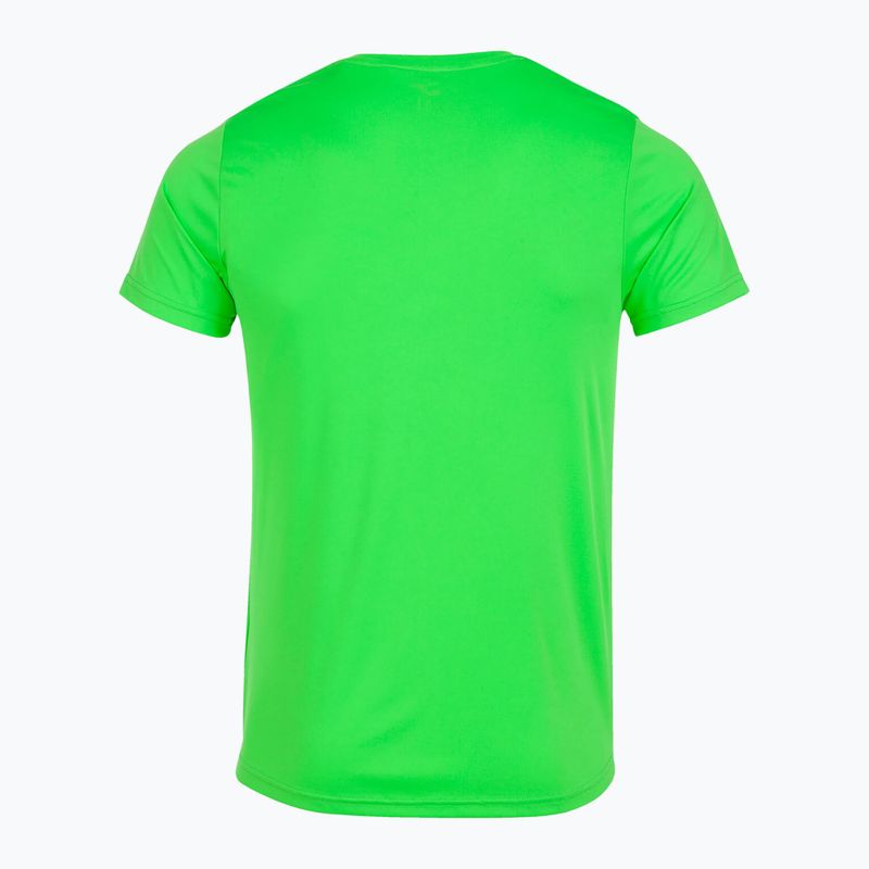 Herren Joma Record II Fluor grünes Laufshirt 8
