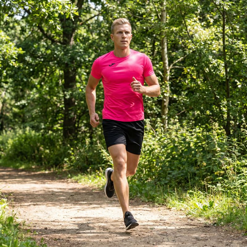 Herren Joma Record II fluor rosa Laufshirt 9