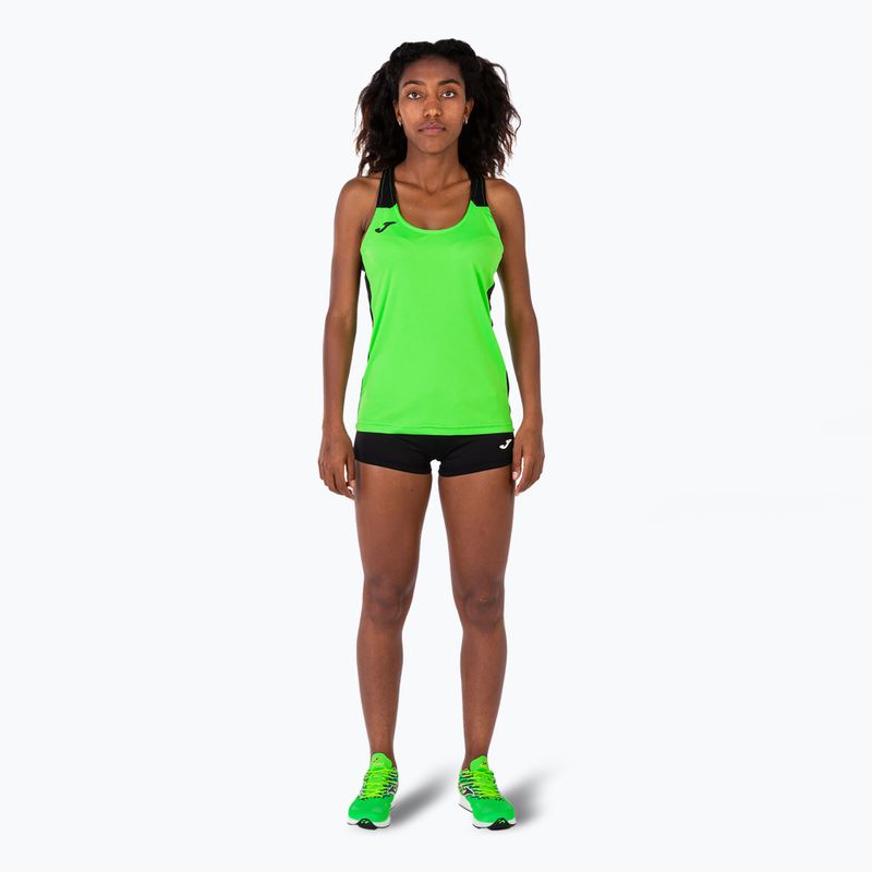Damen Joma Record II Tank Top fluorgrün/schwarz Laufshirt 2