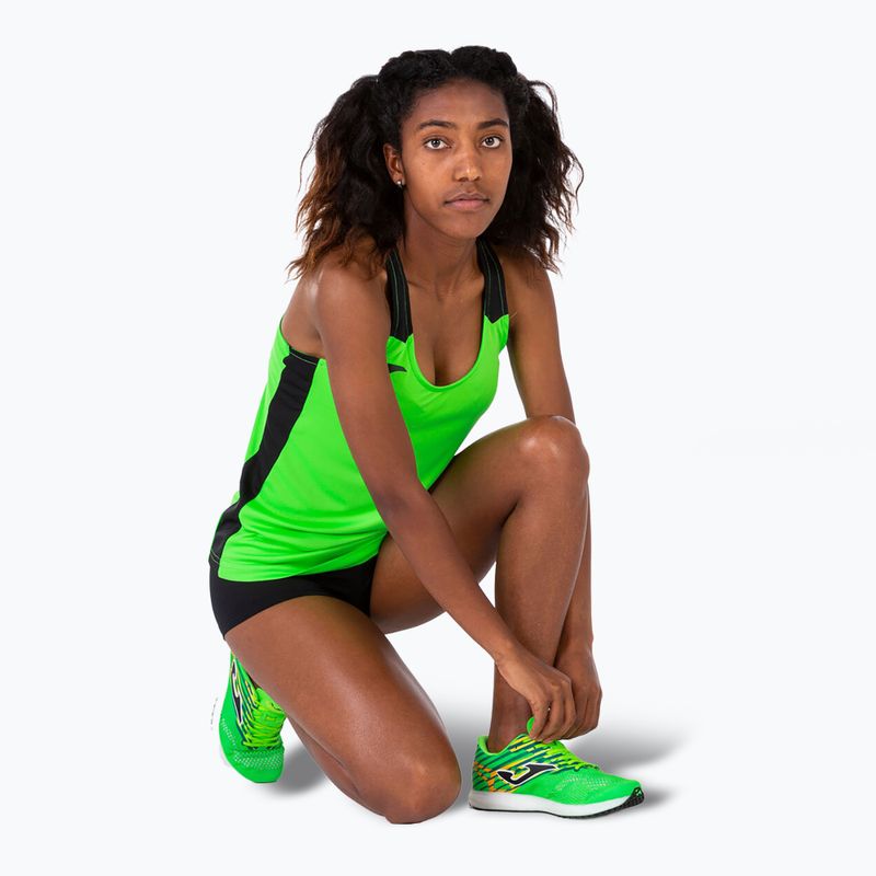 Damen Joma Record II Tank Top fluorgrün/schwarz Laufshirt 6
