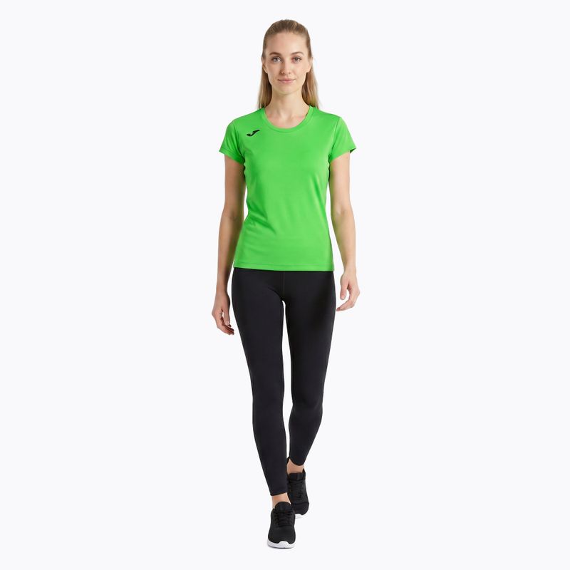 Joma Record II Fluor grünes Laufshirt für Frauen 2
