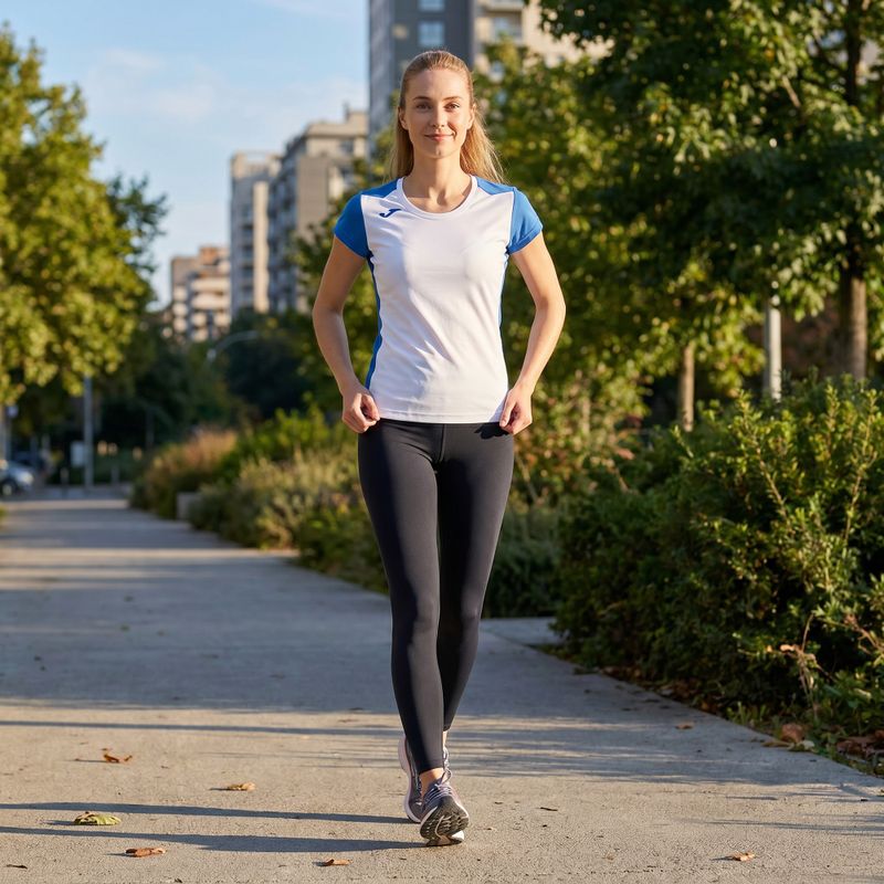 Joma Record II Damen Laufshirt weiß/royal 10