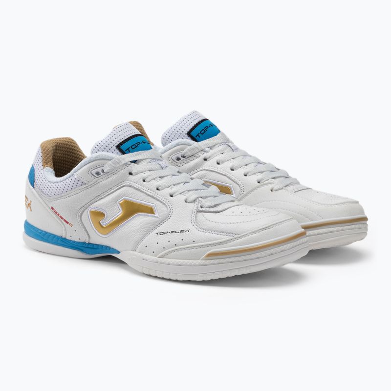 Fußballschuhe Joma Top Flex IN weiß/gold 5
