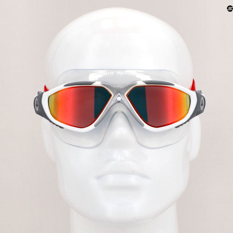Aquasphere Vista weiß/silber/rot Titan-Schwimmmaske MS5050915LMR 12