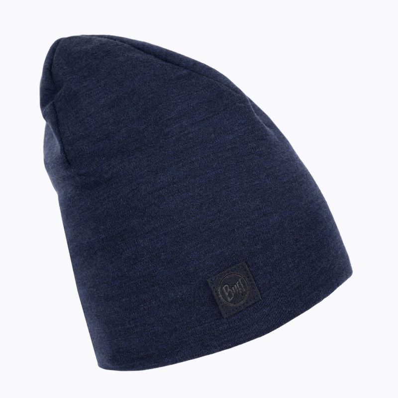 BUFF Heavyweight Merinowollmütze Solid navy blau 113028