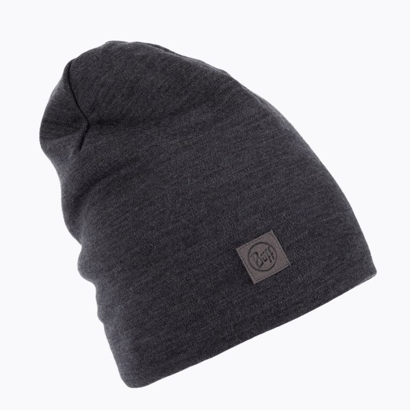 BUFF Heavyweight Merinowollmütze Solid grey 113028