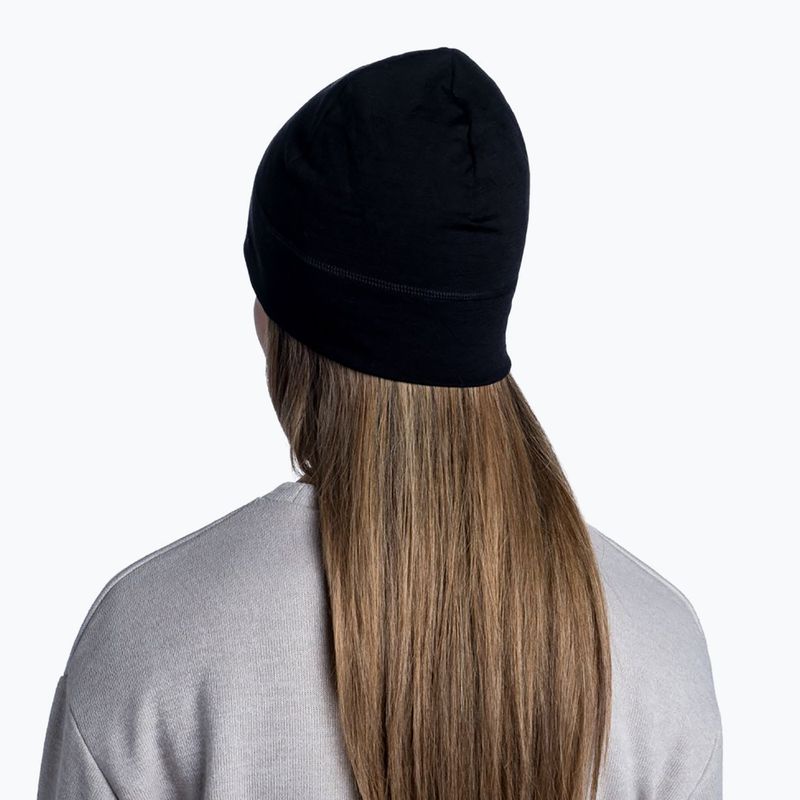 BUFF Leichte Merinowollmütze Solid schwarz 113013.999.10.00 7
