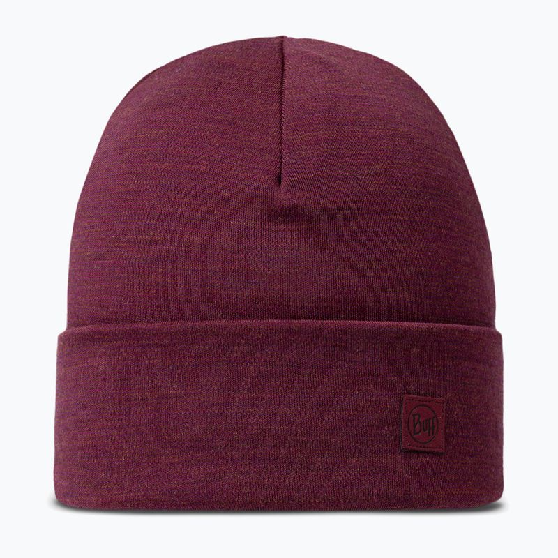 Wintermütze BUFF Heavyweight Merino Wool solid tibetan red
