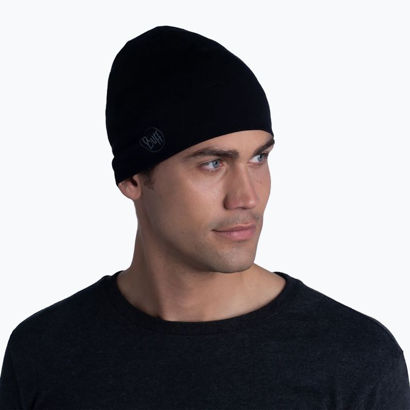 BUFF Midweight Merinowolle Hut Solid schwarz 118006.999.10.00 2